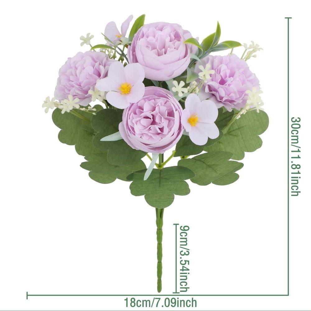 Silk Cloth Simulated Peony Flower Mother's Day Gifts Wedding Fake Flower Bridal Bouquet  Home Decor