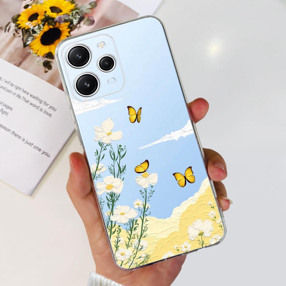 For Xiaomi Redmi 12 Case 2023 New Fashion Painted Cover Clear Silicone Phone Case For Xiaomi Redmi 12 Redmi12 Soft Fundas Bumper