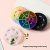 Round 7-Compartment Large-Capacity Travel Pill Box for 7 Days