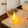 Flameless Faux Crystal Candle Night Birthday Party Supplies Romantic Wedding Decor European Style Ornament Crown LED Tea Light  Creative Gift