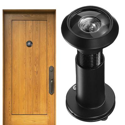 14 mm Fekete Ajtó kémlelőnyílás Széleslátószögű Ajtó kémlelő Macskaszem Kémlelőnyílás Ajtó kémlelőnyílás Optikai üveg Ajtó kémlelők Hardver