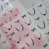 Nail Stickers Cute Bow Stars French Lace 3D Self-Adhesive DIY Nail Art Decals for Home Salon Manicure Beginners