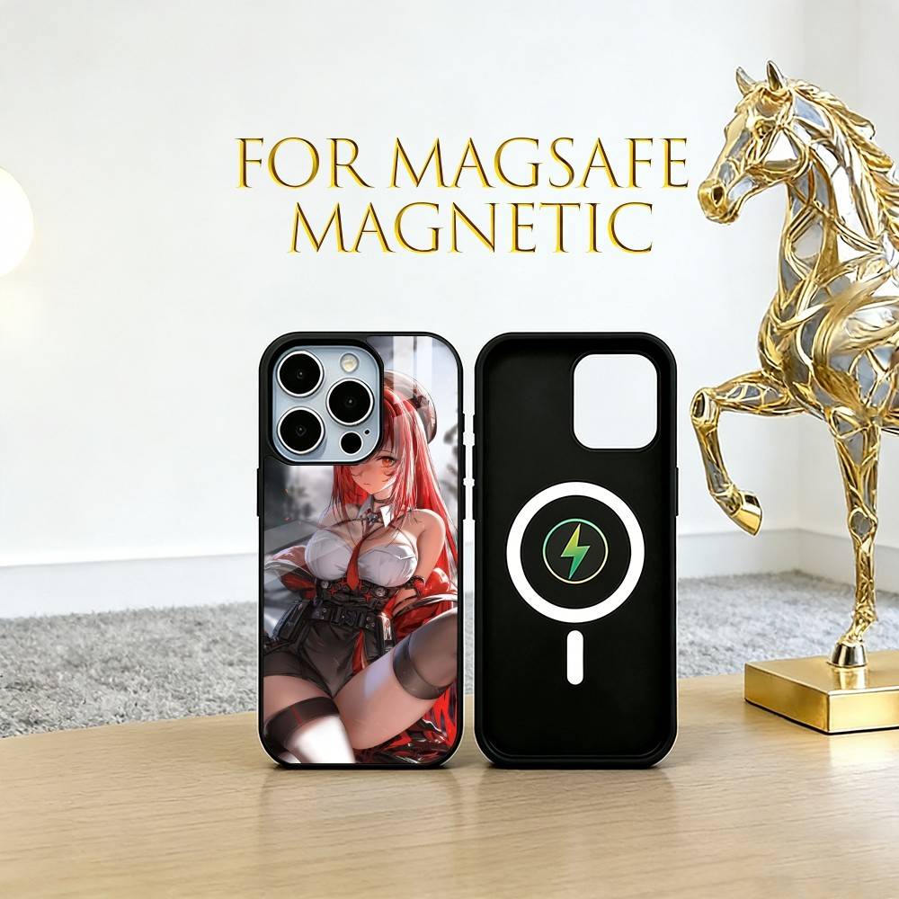 Anime goddess Phone Case For iPhone17,16,15,14,13,12,11 Plus,Pro Magnetic with Magsafe Wireless Charging