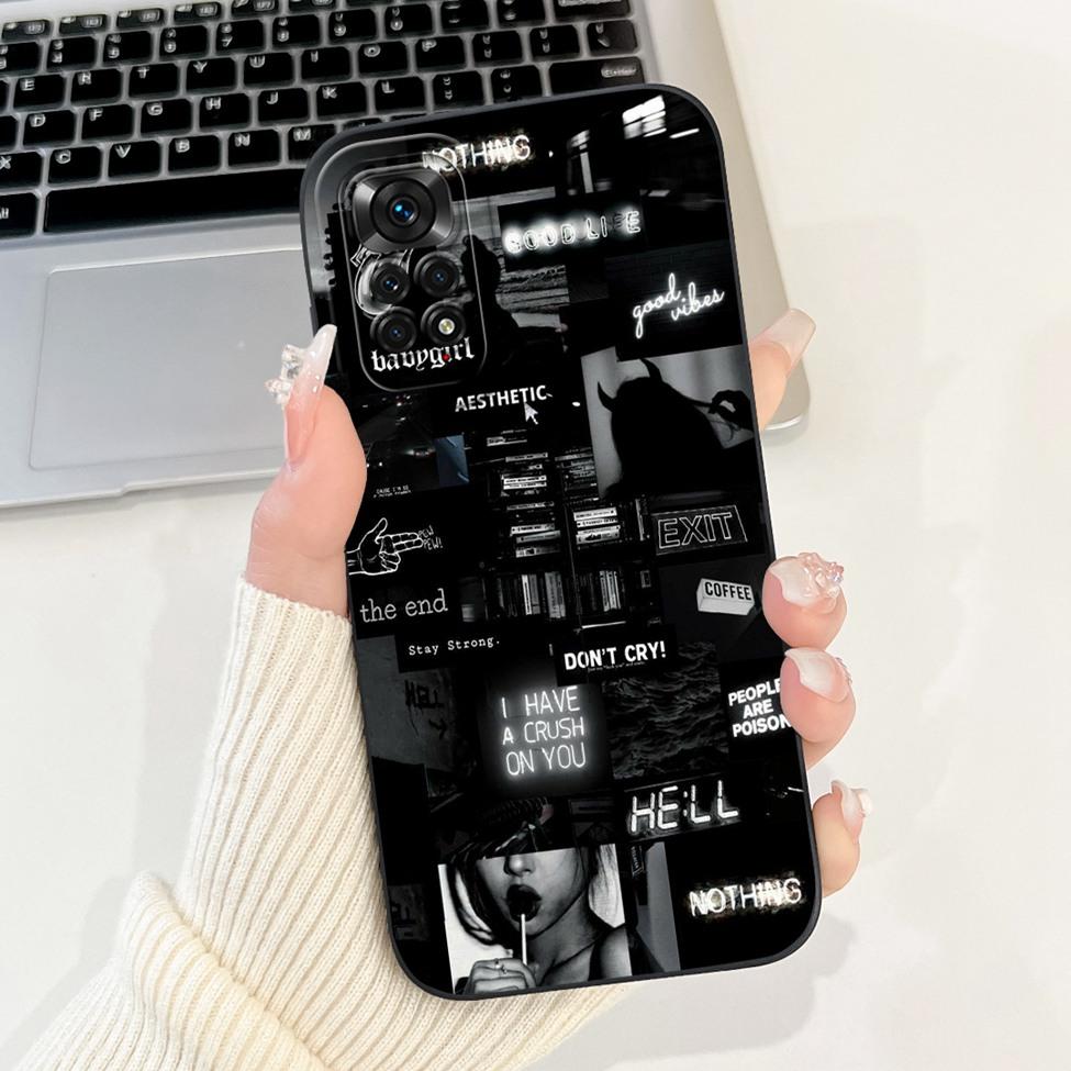 6.67'' Global For Redmi Note 11 Pro Case Silicone Fashion Luxury Cute Cat Painted Shockproof Phone Case For Redmi Note 11 Pro 5G