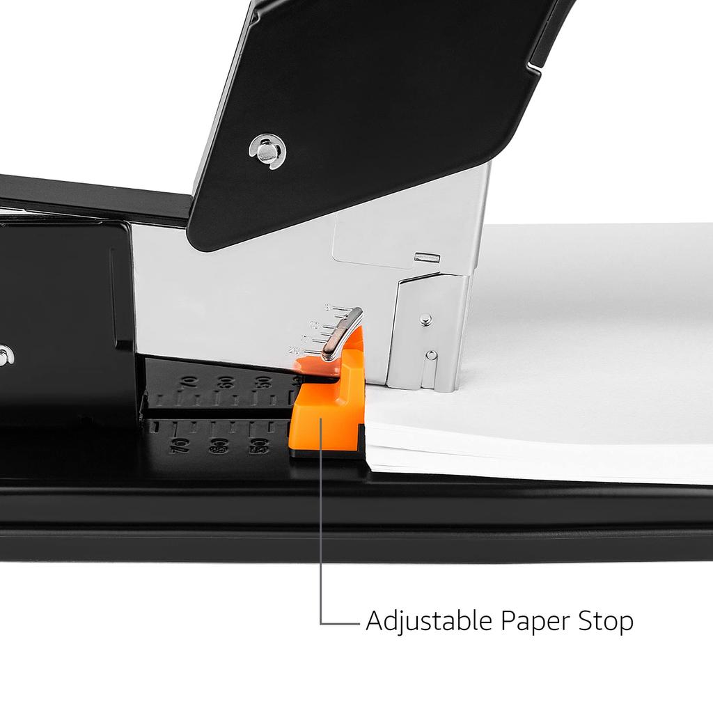 Amazon Basics Desktop Stapler, Large, Heavy-Duty, 210-Sheet Capacity, Black