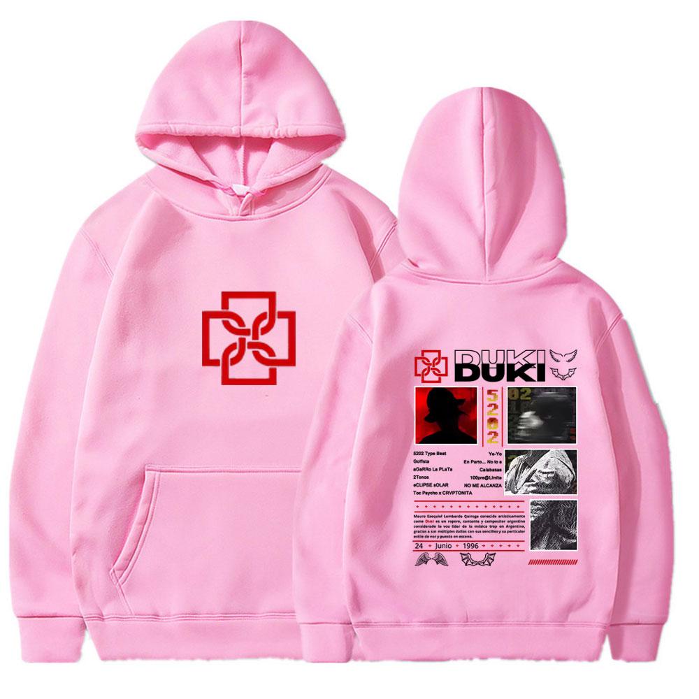 Rapper Duki 5202 MIXTAPE Album Streetwears Men's Women Fashion Hip Hop Vintage Tops Casual Long Sleeve Winter Oversized Clothing