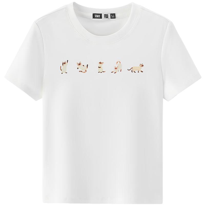 Женская футболка Semir с принтом котят, короткий рукав XL