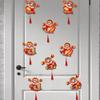 Chinese Style God of Wealth Hanging Ornament New Year Refrigerator Magnet  New Year Festival Gift