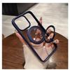 360° Rotating Bracket with Magnetic Suction Suitable for IPhone 16pro IPhone Case Simple 17proMax Transparent