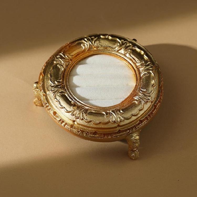 Sturdy Resin Jewelry Display Golden Photo Frame Earring Storage Tray Compact Shop Home Decors