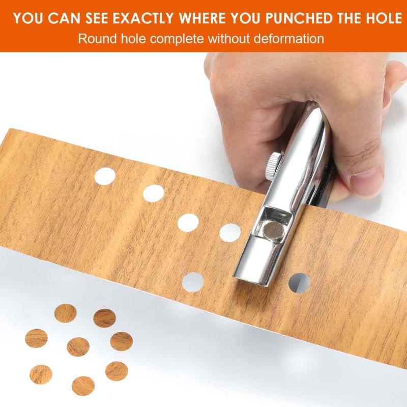 Punching Machine DIY Hole Portable Punching Detection Book Page Stitcher 3/4/6/8/10 MM Hole Punching Tool Paper Plastics Card