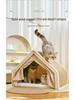 Super Large All-Season Cat & Dog House: Sisal Scratching Board, Solid Wood Enclosed Bed, Cat Tent Villa