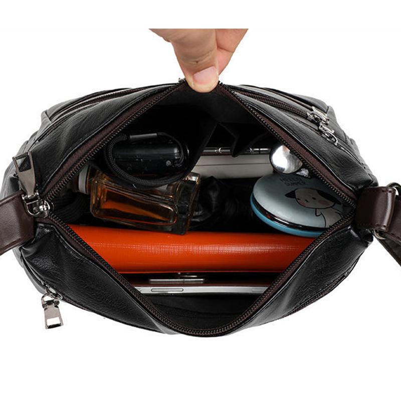 Damen Einfache PU-Leder Einzelne Umhängetaschen Große Kapazität Tragetaschen Damen Mehrere Taschen Schultertasche Reisen