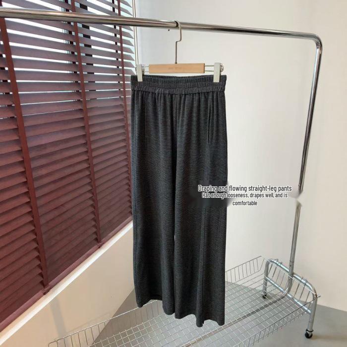 

Women s Autumn Striped Cardigan & High Waist Pants Set L