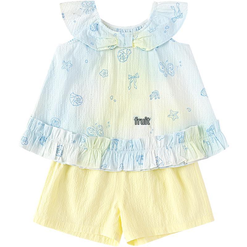 BalaOne Baby Girl's Short Sleeve Two-Piece Set