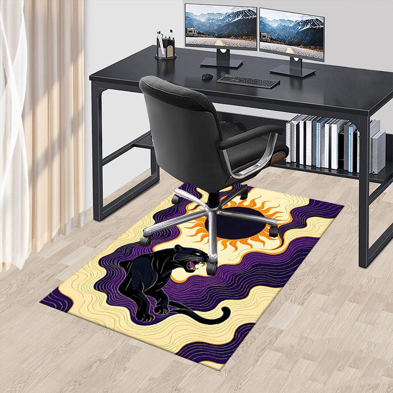 

1pc Anime Panther Chair Mat Festival Gift, Anti Slip Carpet for Office and Home Decor, Suitable for All Seasons 60cm by 90cm