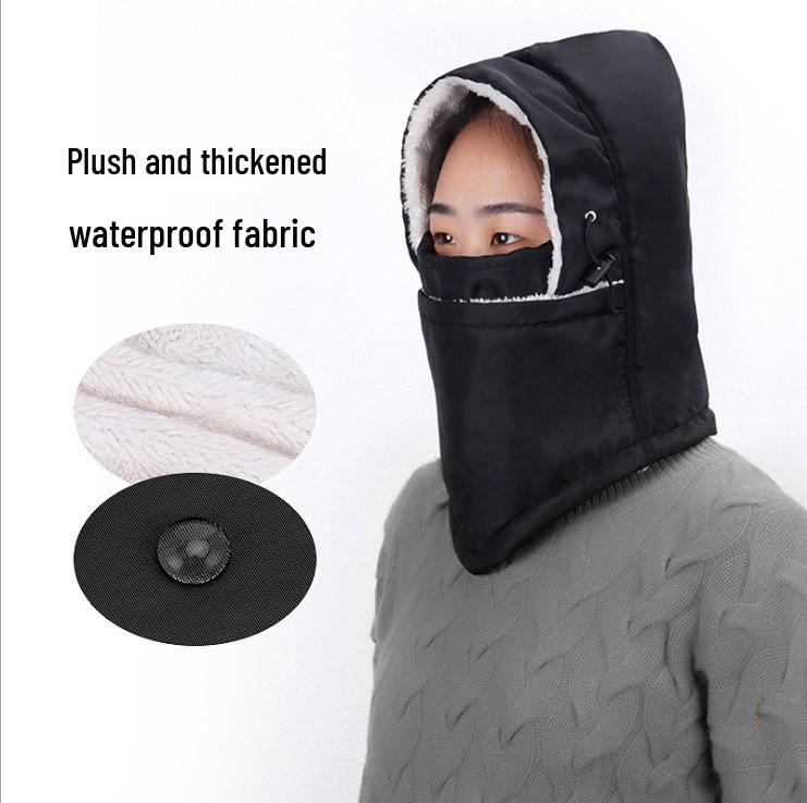 Outdoor Cycling Fleece Balaclava: Windproof, Ear-Protecting, Warm, Snow-Resistant Hat