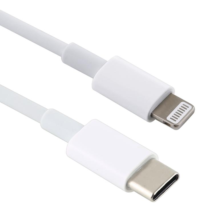 12W 5V/2A USB-C / Type-C To 8 Pin PD Fast Charging Cable for iPhone, iPad, Cable Length: 1m
