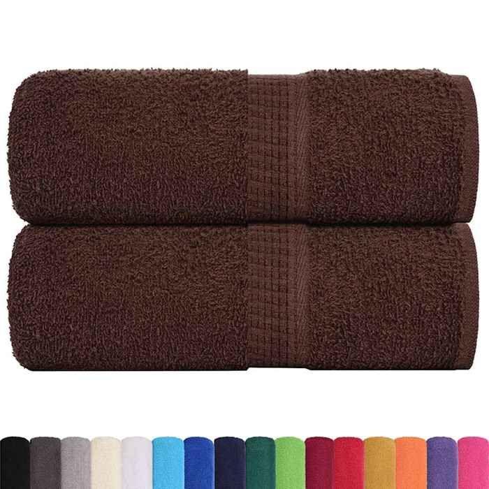 VidaXL Washcloths 2 Pieces FROGN Brown 30 X 30 Cm 100% Cotton 136752