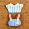 Cat Paw Pants 10cm Cotton Doll Clothes Striped T-shirt Lovely Doll Clothes Outfit Colorful Suit Doll Dress Up Set