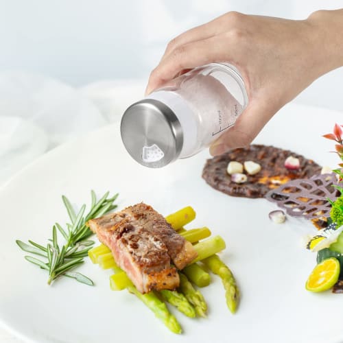 VKCHEF Seasoning Container, Spice Bottle, Seasoning Pot, Sugar Jar, Heat-Resistant Glass, Perfect for New Life, Seasoning Storage, Pepper, Salt, Seaso