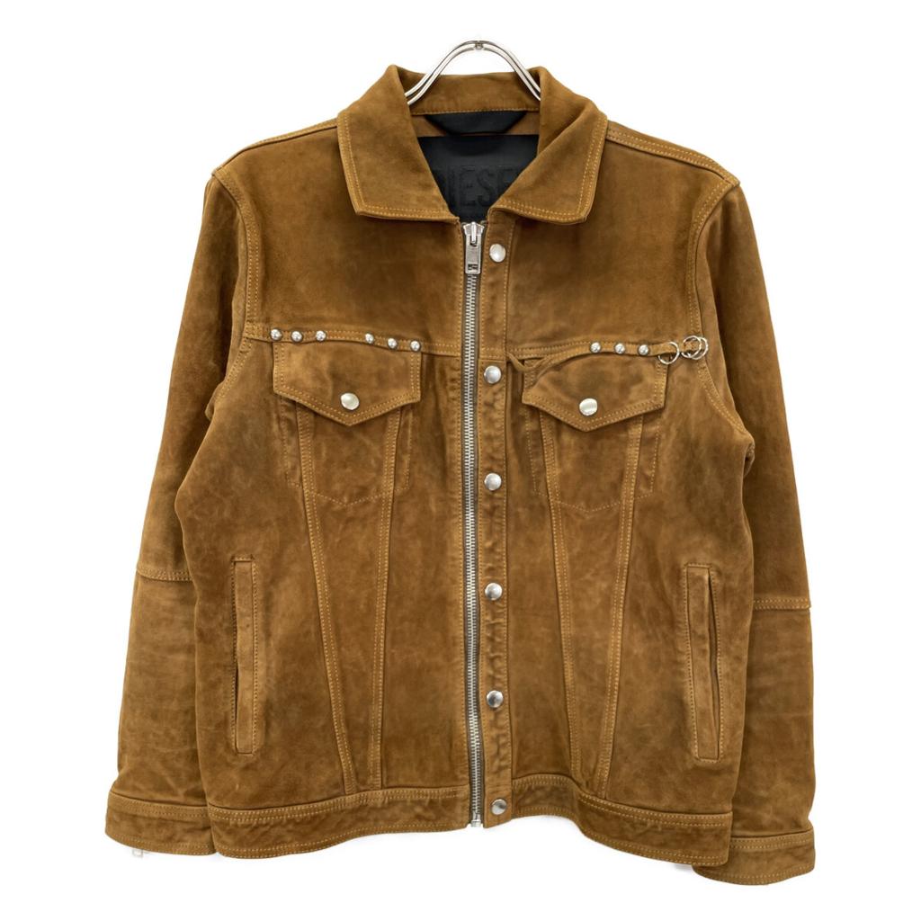 Diesel Brown Studded Suede Western Jacket Jacket S BrownUsed