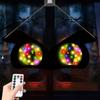 Halloween LED Eye Light Decoration Large Wooden Glowing Flashing Eye Light with 8 Color Modes for Bushes Trees Windows Yard Halloween Decor