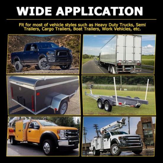 2PCS Red 15Inch Truck Light Trailer Bar 11 LED Turn Stop Tail Brake Lights Strip