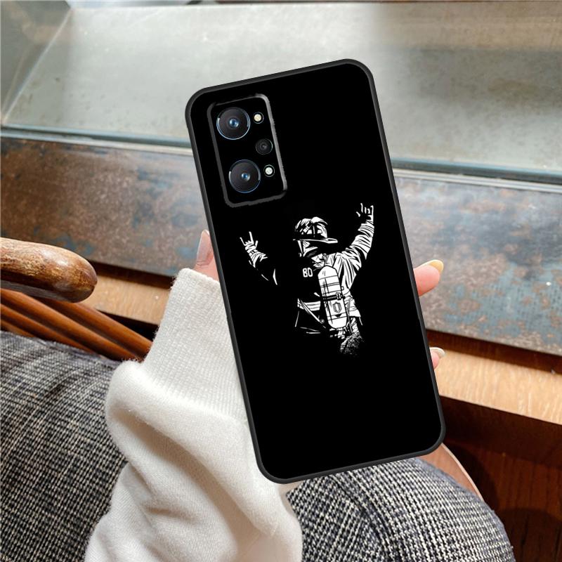 Fireman Firefighter Case For Realme 13 Pro Plus 11 12 14  C71 C75 C55 C51 C53 C25 C63 C61 C65 C67 GT6 GT7 15 Pro