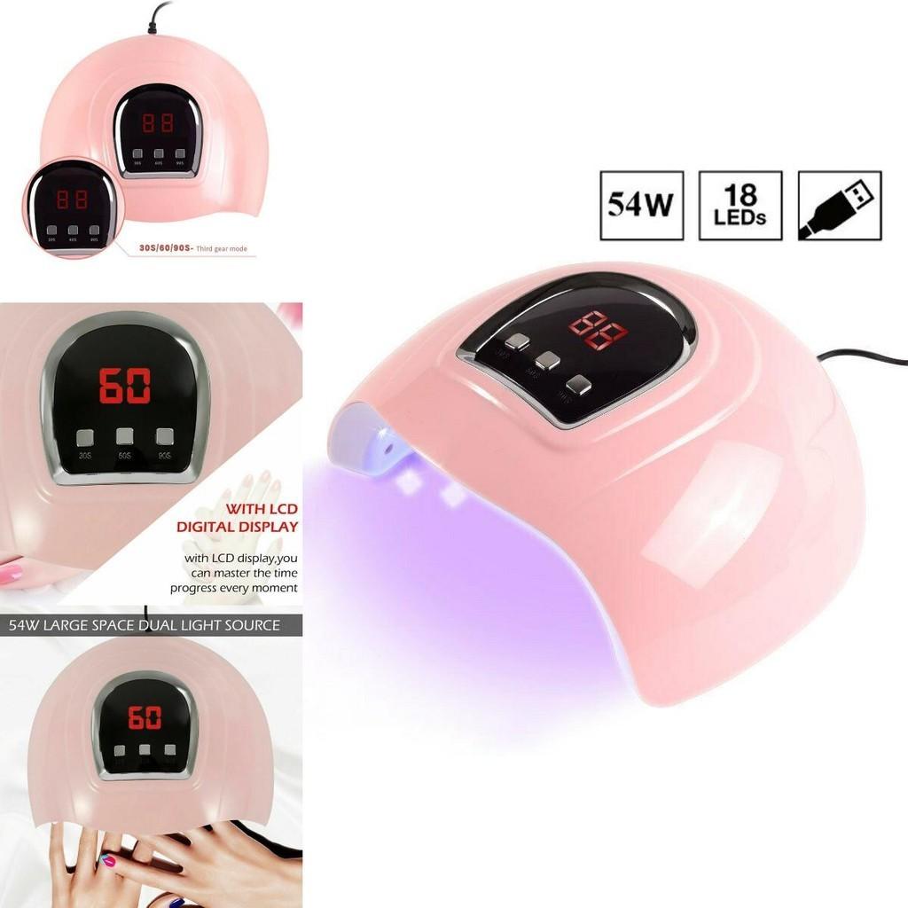 Professional 54w Nail Polish Dryer Lamp With 18 Led Uv Gel Acrylic Curing Light