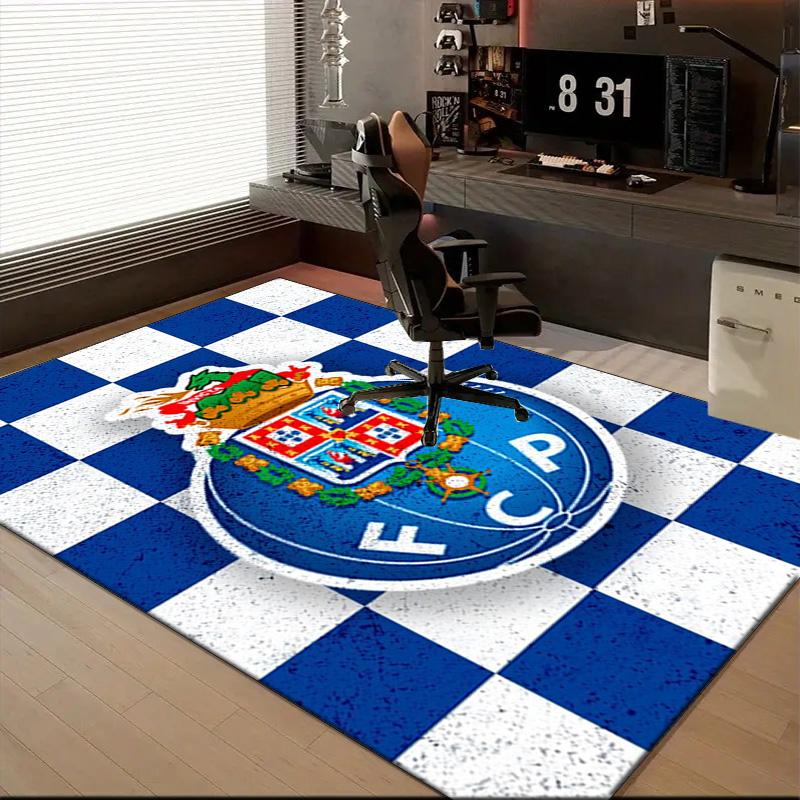 Fc Crest Design Printed Office Carpet Chair Cushion Entryway Rug, Rugs for Living Room, Bedroom Christmas gifts