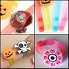 1-96PCS Halloween Glow Rings LED Light Up Pumpkin Wristband for Kids Christmas Party Decoration Holiday Accessories