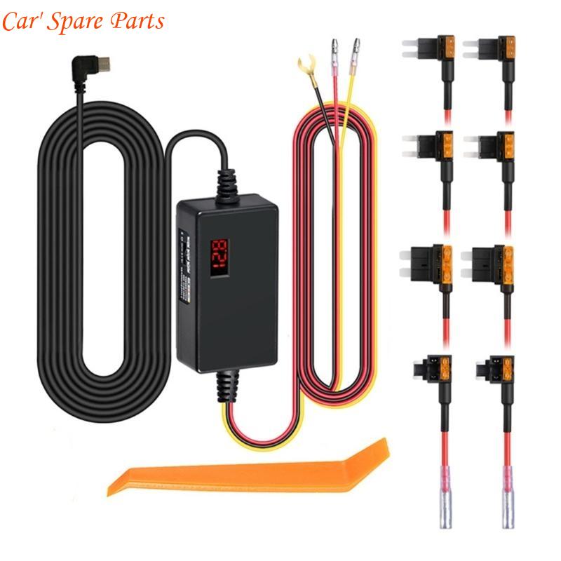 

Y4UA Dashboard Cams Hardwire set Car Chargers Cable 12V 24V to 5V Voltages Converter for Continuous Power & Low Voltages