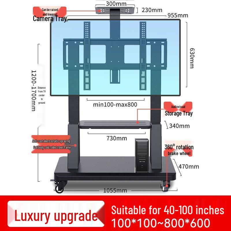 Universal Movable TV Stand with Wheels for 55-70 inch Screens
