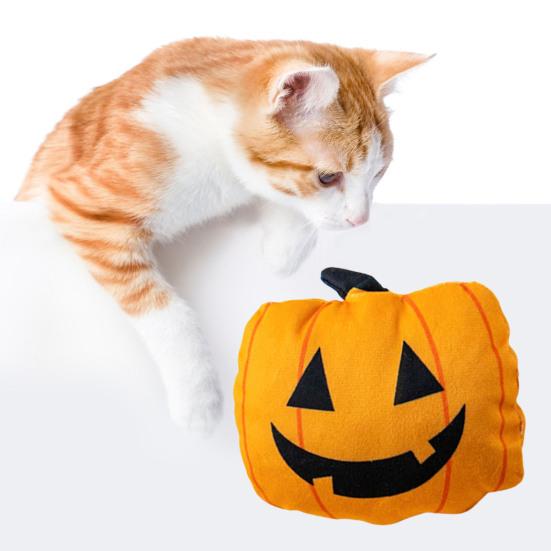 Cat Toy with Catnip Teeth Cleaning Play Toy Durable Bite-Resistant Halloween Plush