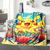 Customiz Name Personality Pokémon Pikachu Blanket Soft &Warm Sofa Office Bed Travel Lunch Break Blanket, Gift Suitable All Seasons