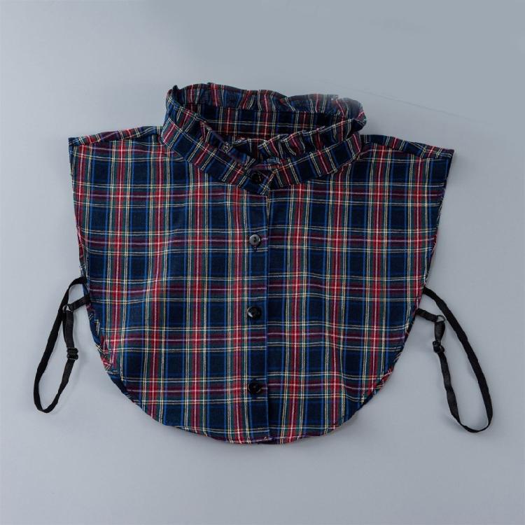 Stylish Plaids Pattern Detachable Collar Styling Accessory Faux Collar Decoative Neckwear For Various Occasion Outfit