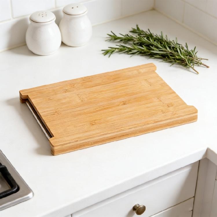 Multifunctional Bamboos Chopping Block With Integrated Storage Bamboos Kitchen Ready Board For Kitchen Essential