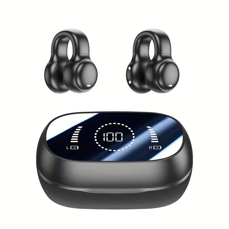 Wireless Earbuds Open Ear Clip Headphones Air Conduction Earbuds LED Power Display Earphones Sport Bluetooth 5.4 Headphones