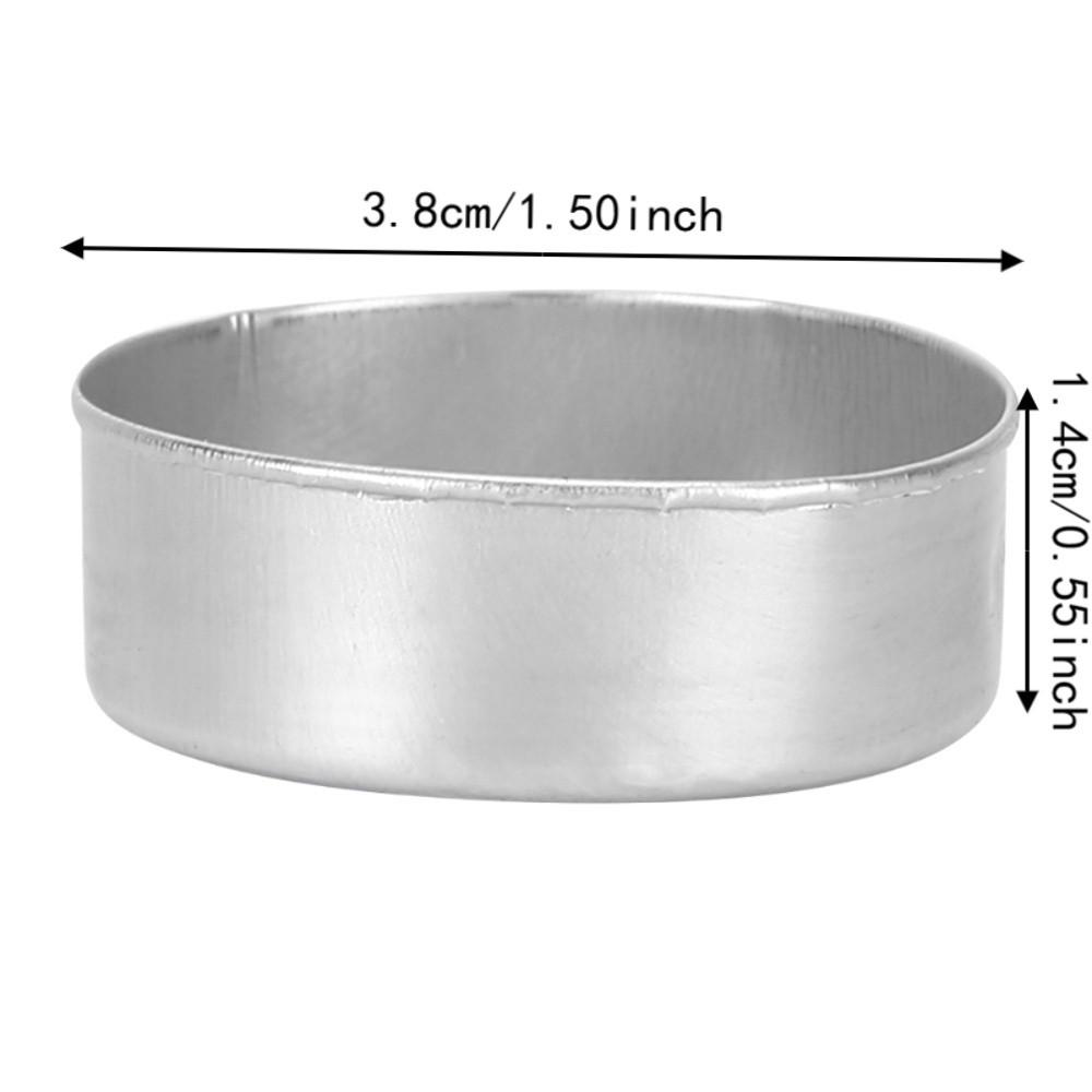 50 Pcs 1.37 X 1.37 X 0.55 In Candle Mold Container Aluminum Candle Shells for Outdoor Activities