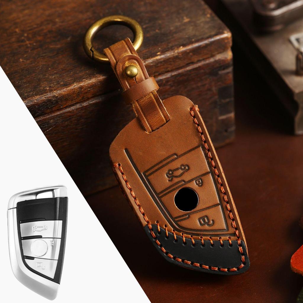 Handmade Car Key Case for BMW 5 Series, 7 Series, X1, X3, 525li