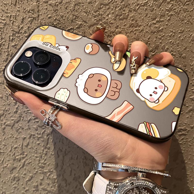Kawaii Puppy Print Silicone Phone Case For iPhone 17 16 15 13 12 11 ProMax Pro Plus Shockproof & Anti-Scratch Phone Case Bumper