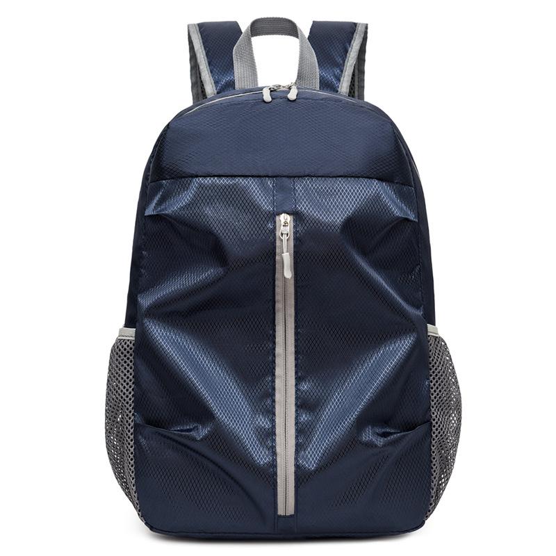 Men's Large Capacity Casual Backpack with Printed Logo, Double Straps, Laptop Compartment, Travel & School Use.
