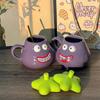 Ugly cute big mouth eggplant mug creative funny ceramic cup bizarre water cup birthday gift souvenir
