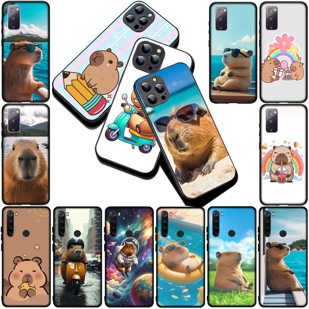 Cartoon Capybaras Phone Cover Soft Case for Motorola Moto G86 G57 E14 E15 G14 G34 G35 G84 G24 A54 G15 Power E22 Casing