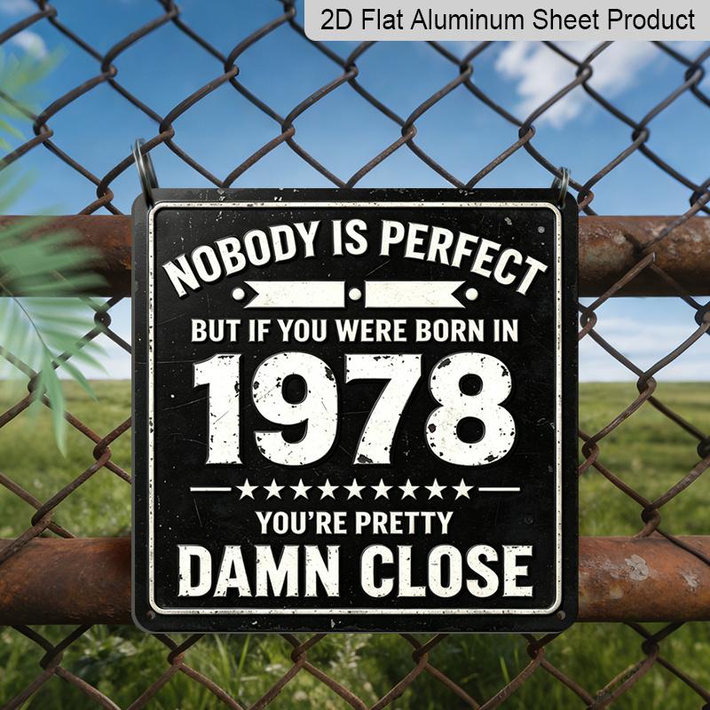 

2D Flat - 1pc Vintage Metal Aluminum Sign Decoration, Retro Wall Art for Living Room, Bathroom, Entryway, Hallway, Patio, Garden, Deck | Perfect 20*20cm