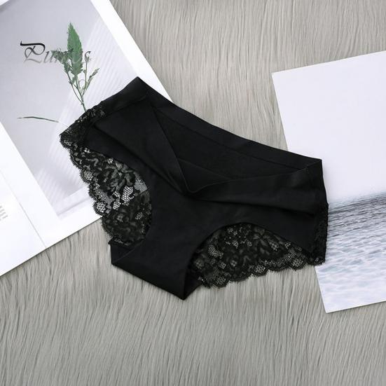 Tight Fit Panties Seamless Underwear for Women Silky Invisible Hipster Briefs Breathable Nylon Mid Rise Lace Satin Stretch Bikini Sexy