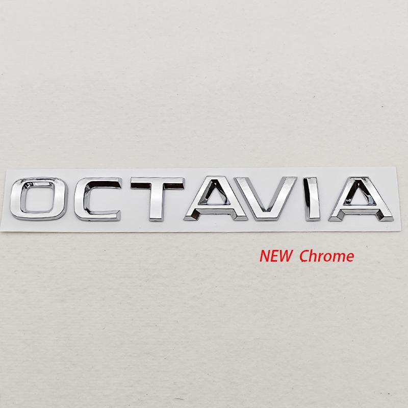 

3D ABS Chrome Black Logo Octavia Emblem Letters Car Rear Trunk Badge For Skoda OCTAVIA 1 2 3 4 A5 A7 MK3 Sticker Accessories
