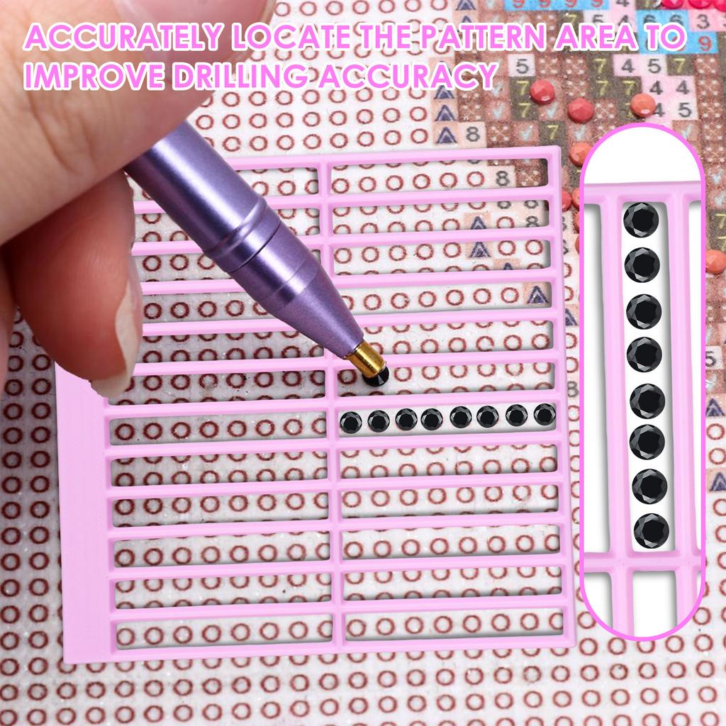 PLA Painting Ruler Alignment Tool Precision Positioning Square Painting Guide Time Saving Diamond Art Alignment Ruler for DIY