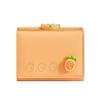 Süße kleine Leder-Taschengeldbörse für Damen Fruchtmuster Bifold Münzbörse Damen Mini Kurze Geldbörse Geldkartenhalter Clutch Bags